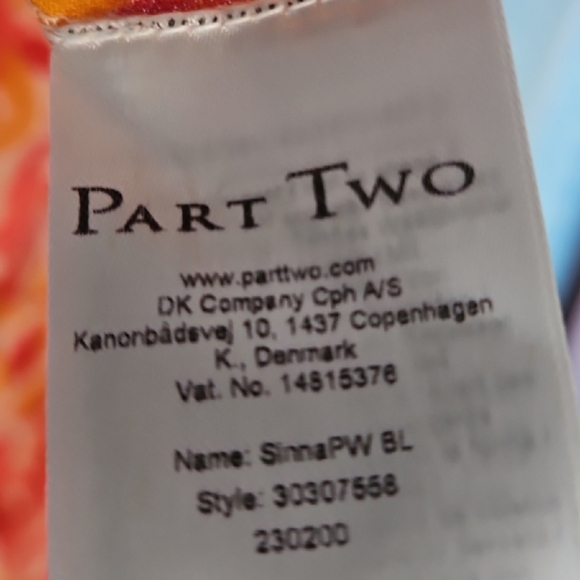 Part Two Floral Blouse in Red and Orange - Picture 4 of 5